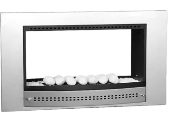Double Sided Gas Fireplace Stainless Steel