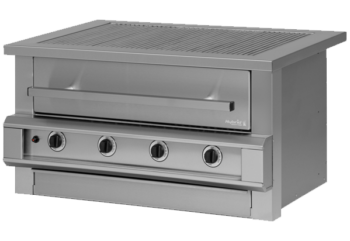 4 Burner Charcoal Gas hybrid braai