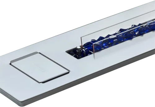 Flameline Drop in gas Fireplace Blue