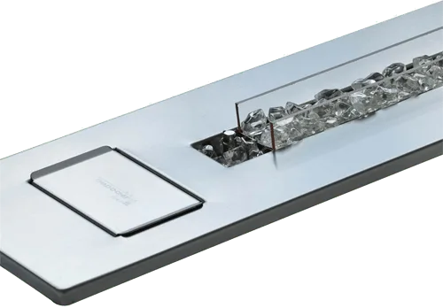 Flameline Drop in gas Fireplace Clear