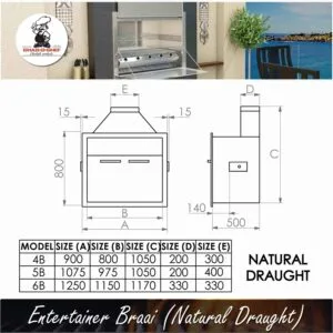 Built in Gas Braai Sizes