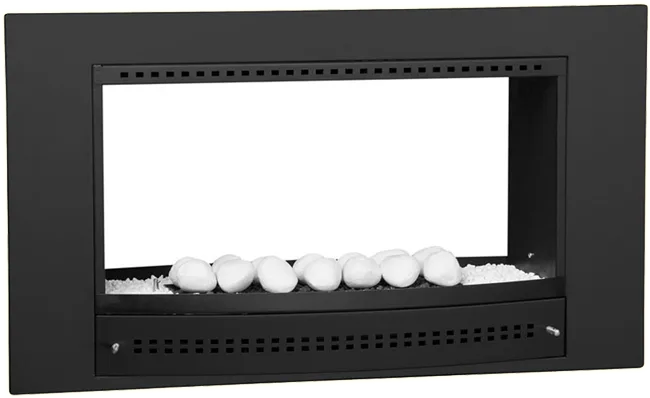 Double Sided Gas Fireplace Black